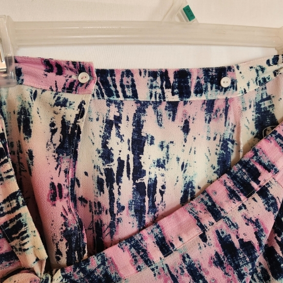 Living Doll Full Wrap Hi-Low Tie-dye Maxi Skirt in Pink and Blue womens … - Picture 10 of 11